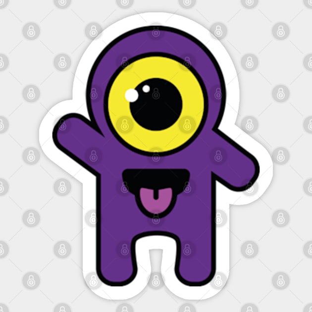 Purple monstrosity Sticker by hilariouslyserious